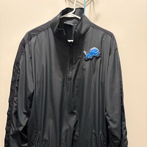 Black Detroit Lions Men's Nike Quarter zip size medium